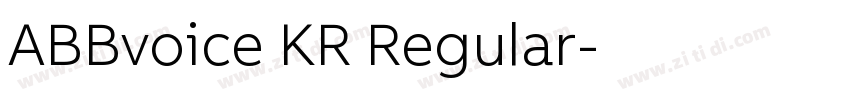 ABBvoice KR Regular字体转换